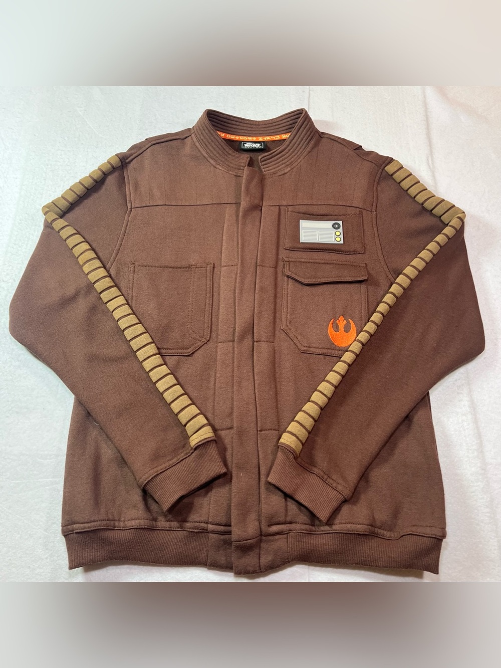 Disney Parks Star Wars Men’s Galaxy's Edge Resistance Rebel Jacket Brown Small